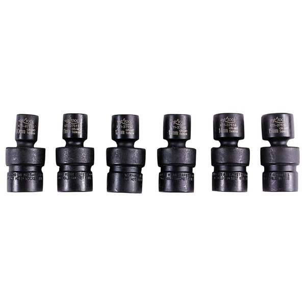 K-Tool International 3/8" Drive Socket Set, Metric, 6 pcs KTI-37500